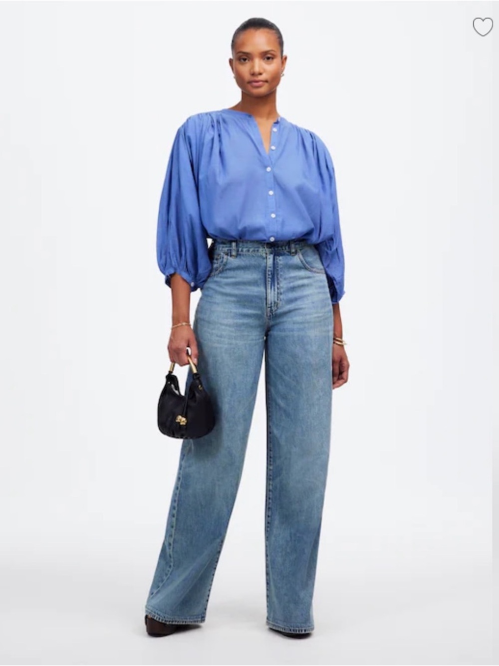 NWT Madewell Curvy Superwide-Leg Jeans in Billings Wash: Airy Denim Edition